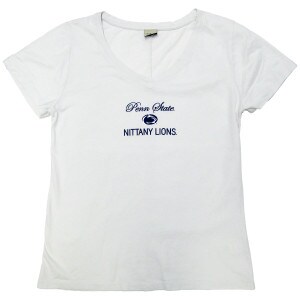 women's stone short sleeve v-neck t-shirt Penn State Nittany Lions
